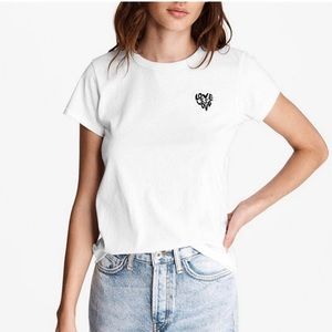 Rag & Bone Love is Love Graphic Tee Short Sleeve T-shirt S